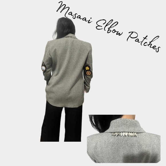 Vintage Pendelton Wool Blazer with Handstitched Patches - Picture 2 of 7